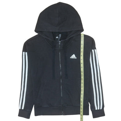 Womens UK Size XS adidas Black Full Zip Hoodie
