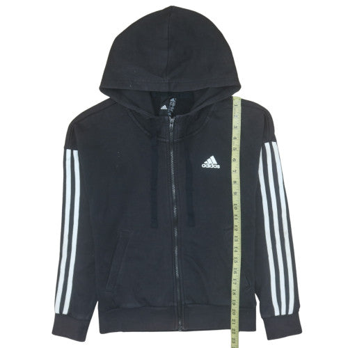 Womens UK Size XS adidas Black Full Zip Hoodie