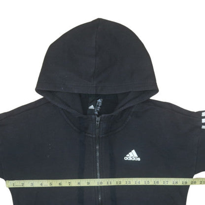 Womens UK Size XS adidas Black Full Zip Hoodie