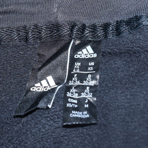 Womens UK Size XS adidas Black Full Zip Hoodie