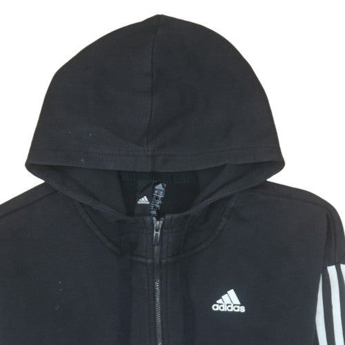 Womens UK Size XS adidas Black Full Zip Hoodie