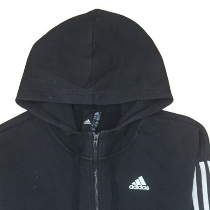 Womens UK Size XS adidas Black Full Zip Hoodie
