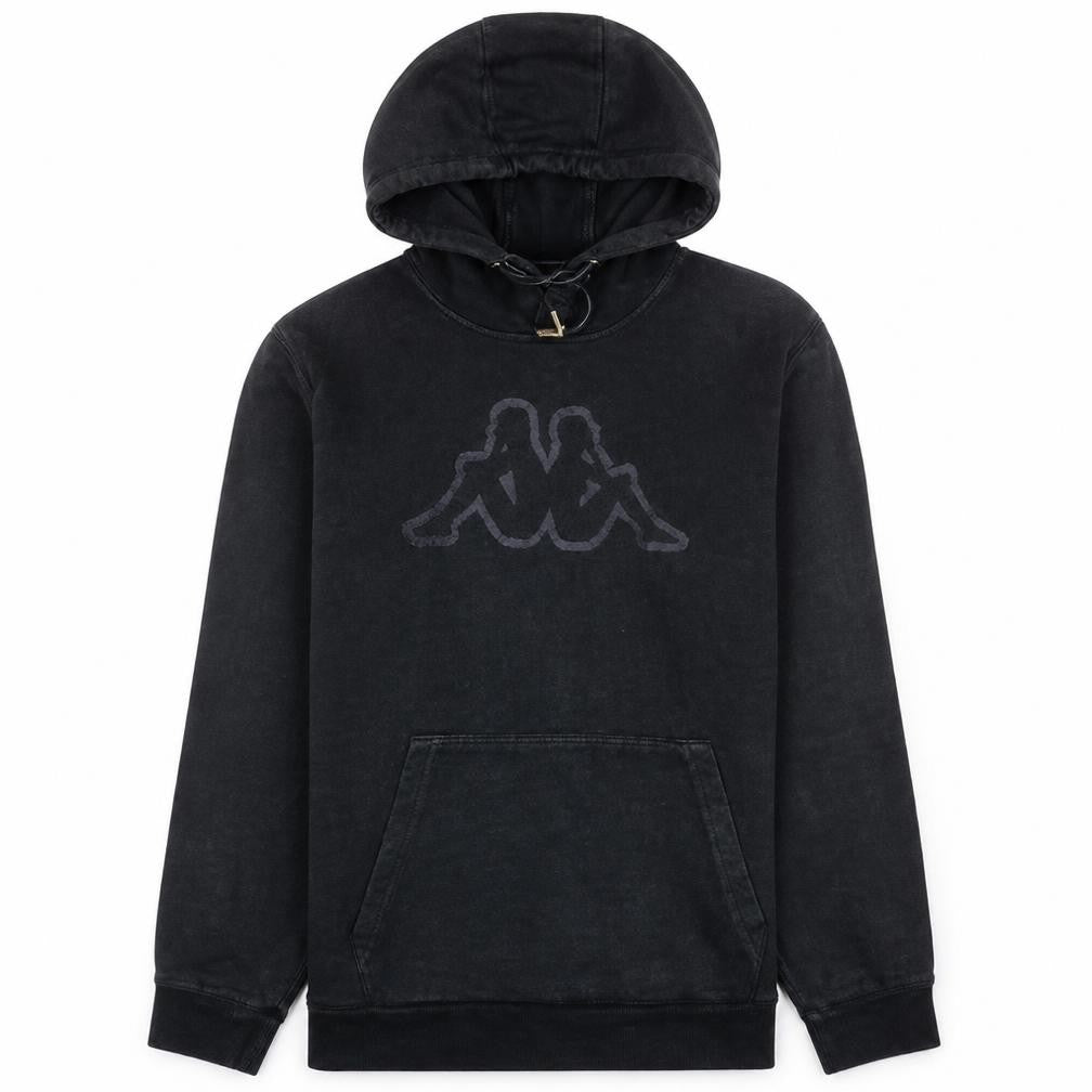 Mens UK Size M Kappa Black Pullover Hoodie