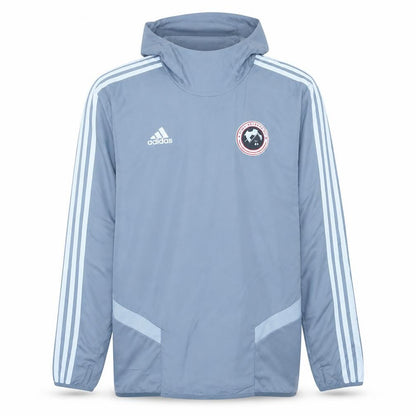 Front view of Adidas Men's Grey L Pullover Sweatshirt Utah Arsenal FC Football Top