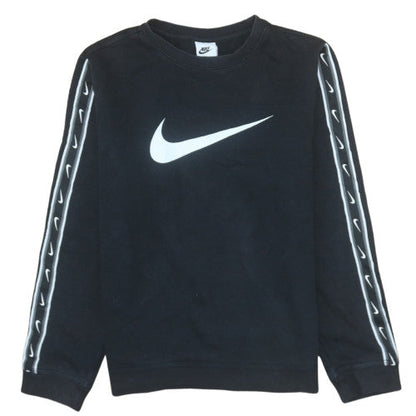 Nike Boys Black XL Pullover Sweatshirt with Logo Detail