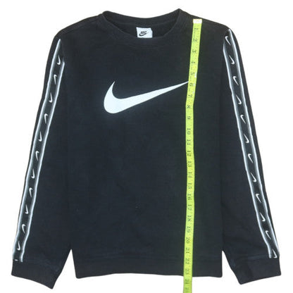 Nike Boys Black XL Pullover Sweatshirt with Logo Detail