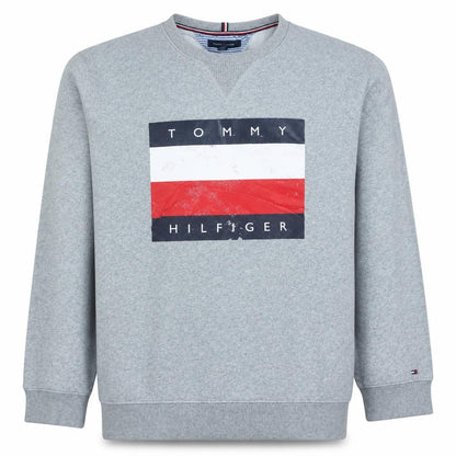 Mens UK Size 2XL Tommy Hilfiger Grey Pullover Sweatshirt
