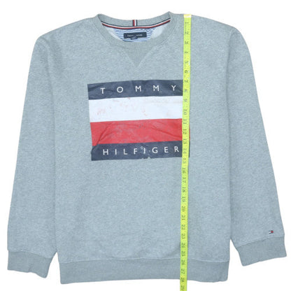 Mens UK Size 2XL Tommy Hilfiger Grey Pullover Sweatshirt