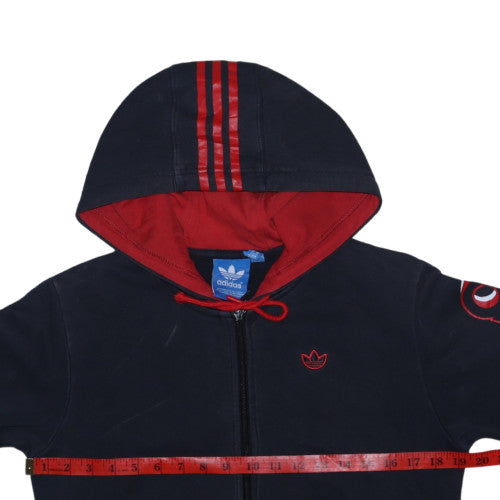 Mens UK Size XS adidas Blue Full Zip Hoodie
