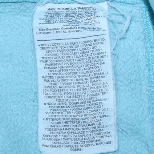 Mens UK Size S Nike Blue Pullover Hoodie