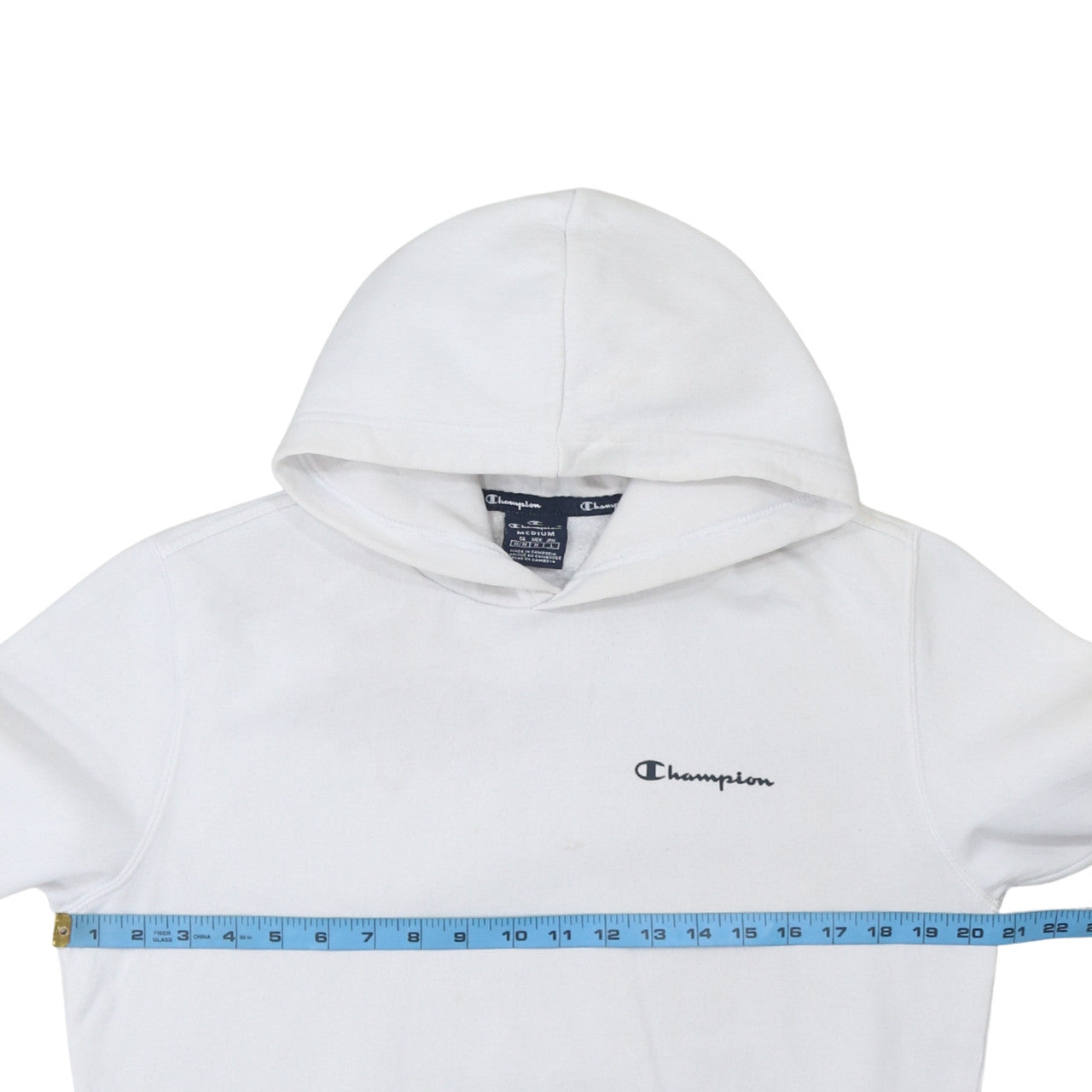 Mens UK Size M Champion White Pullover Hoodie