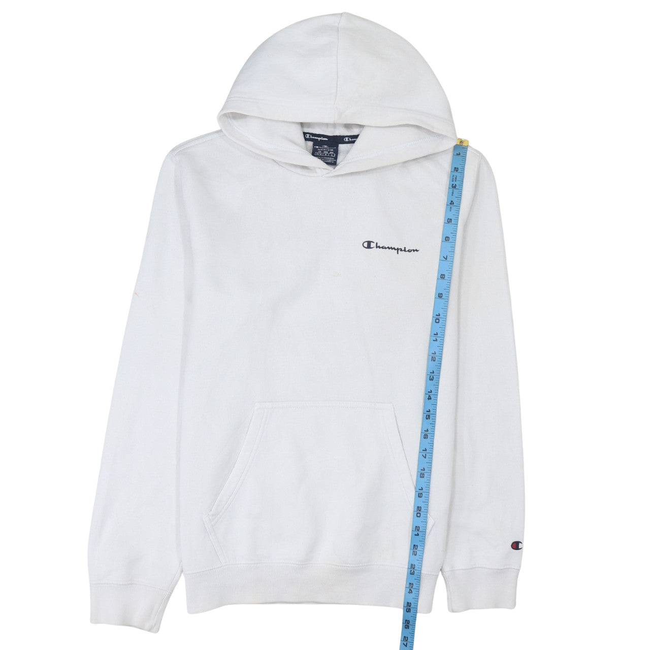 Mens UK Size M Champion White Pullover Hoodie