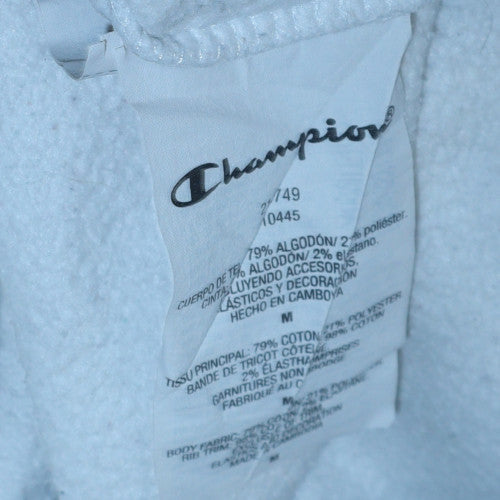 Mens UK Size M Champion White Pullover Hoodie