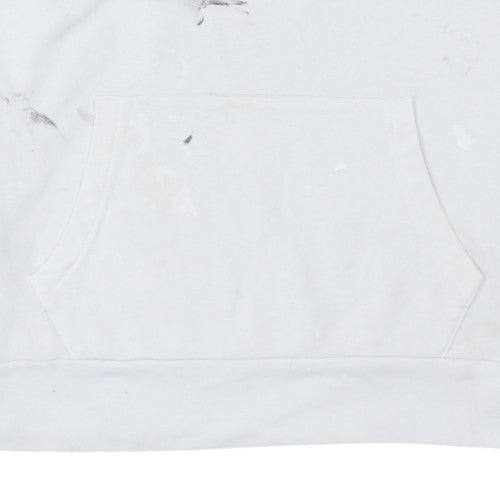 Mens UK Size L Levi's White Pullover Hoodie