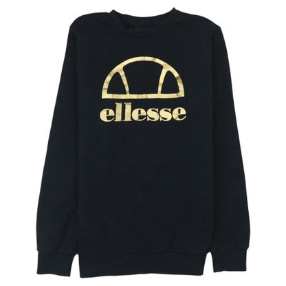Ellesse Boys Black Gold Logo Pullover Sweatshirt 13-14 Years