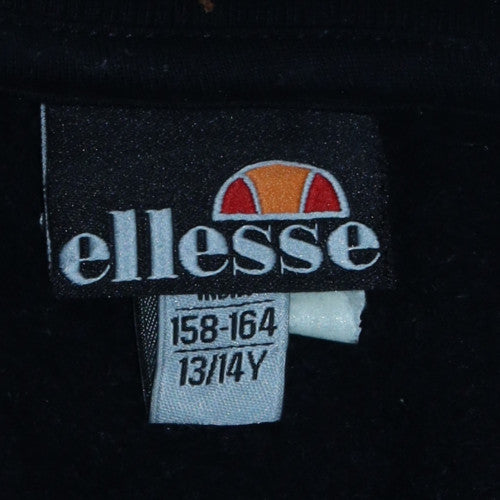 Ellesse Boys Black Gold Logo Pullover Sweatshirt 13-14 Years