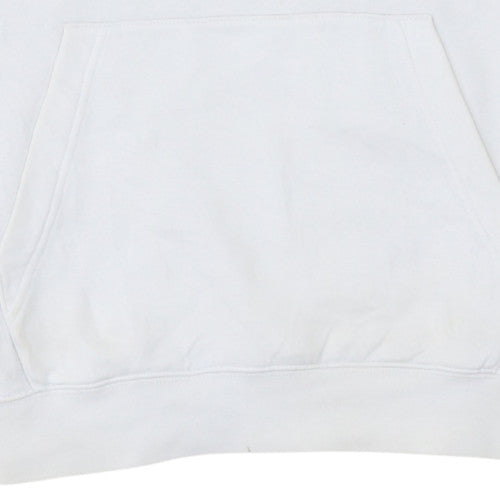 Mens UK Size S Nike White Pullover Hoodie