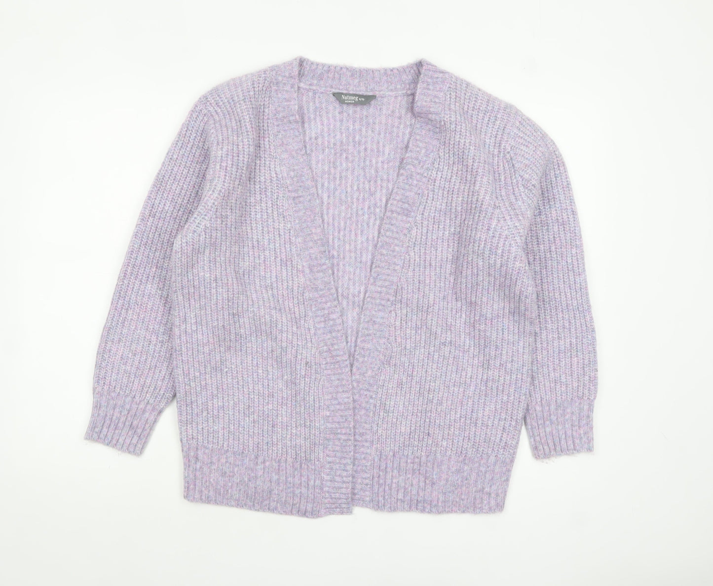 Womens UK Size 8-10 Nutmeg Purple Cardigan Jumper