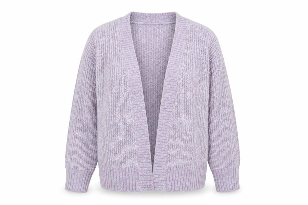 Womens UK Size 8-10 Nutmeg Purple Cardigan Jumper