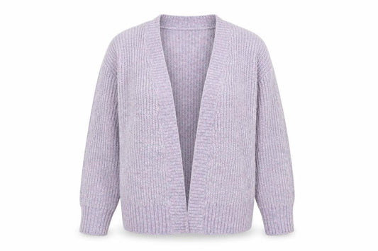 Womens UK Size 8-10 Nutmeg Purple Cardigan Jumper