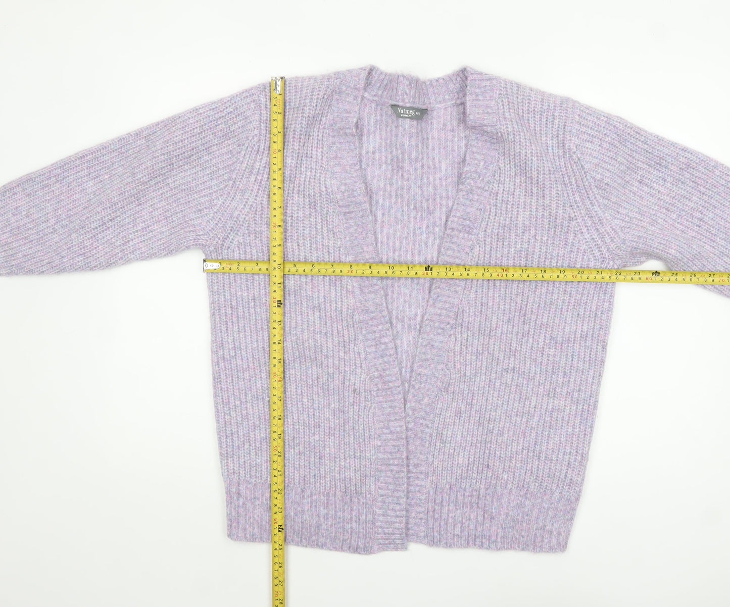 Womens UK Size 8-10 Nutmeg Purple Cardigan Jumper