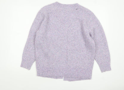 Womens UK Size 8-10 Nutmeg Purple Cardigan Jumper