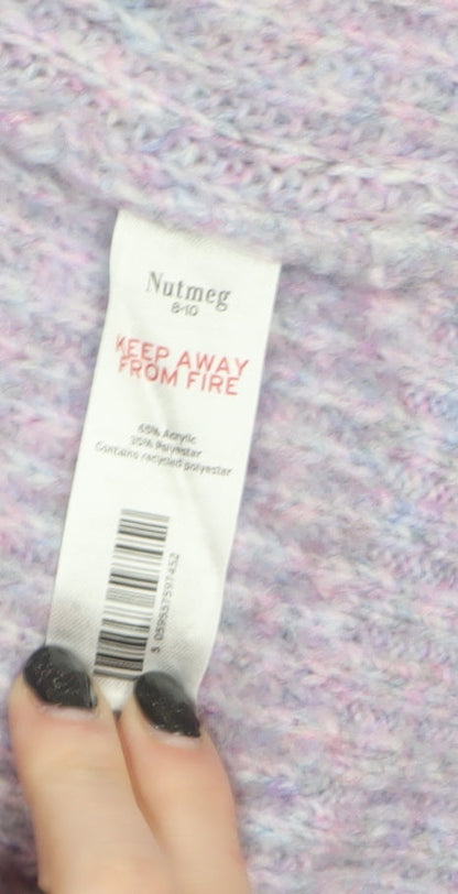 Womens UK Size 8-10 Nutmeg Purple Cardigan Jumper