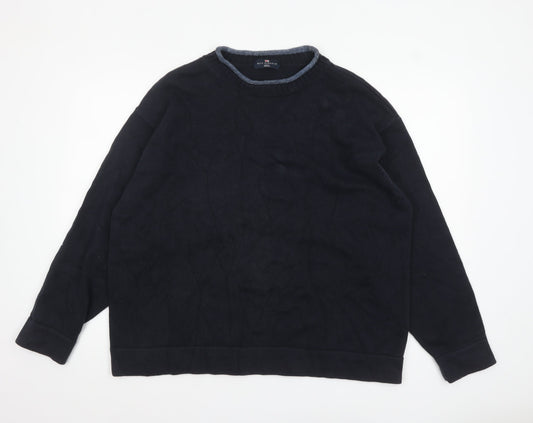 Mens UK Size XL Marks and Spencer Blue Pullover Jumper