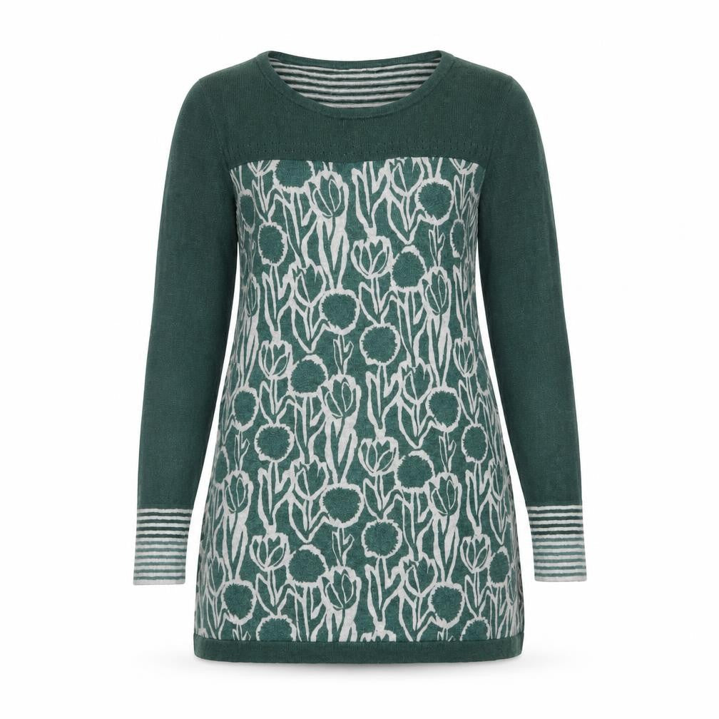 Womens UK Size 8 White Stuff Green Tunic Jumper