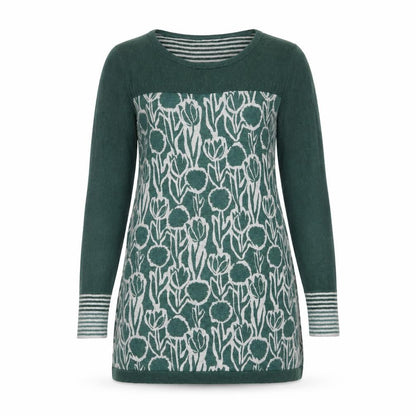 Womens UK Size 8 White Stuff Green Tunic Jumper