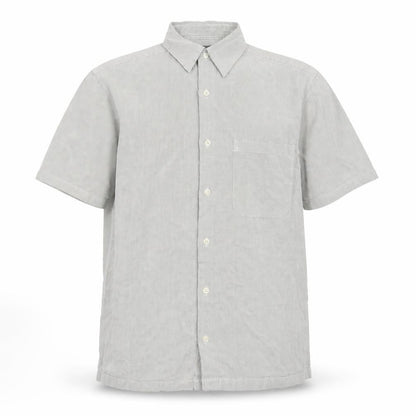 Marks and Spencer Men's Grey Check Short Sleeve Cotton Shirt Size S