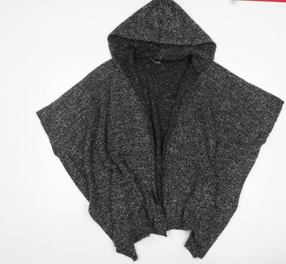 Atmosphere Women Grey Hooded Chunky Knit Cape Jumper Size S