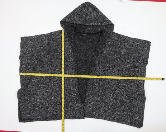 Atmosphere Women Grey Hooded Chunky Knit Cape Jumper Size S