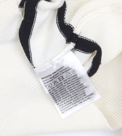 Womens UK Size XS H&M White Pullover Jumper