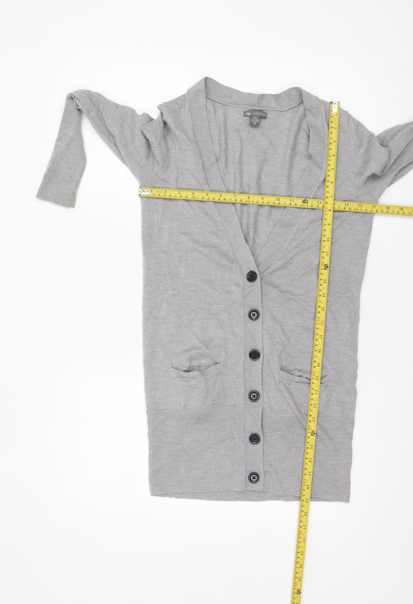 Womens UK Size XS Gap Grey Cardigan Jumper