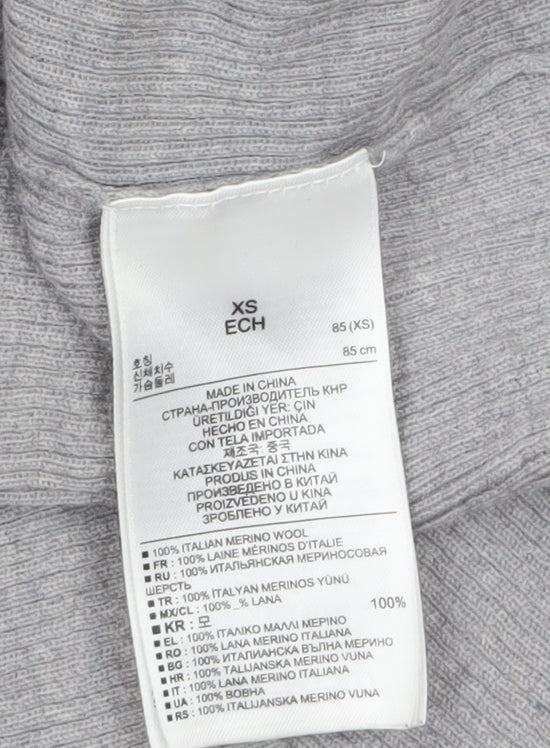 Womens UK Size XS Gap Grey Cardigan Jumper