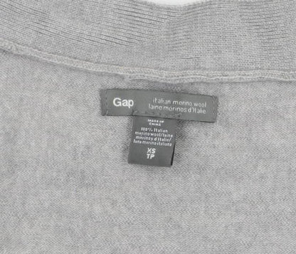 Womens UK Size XS Gap Grey Cardigan Jumper