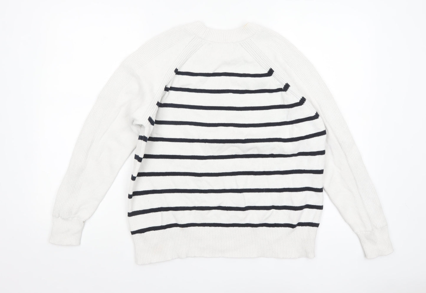 Womens UK Size M Marks and Spencer White Pullover Jumper