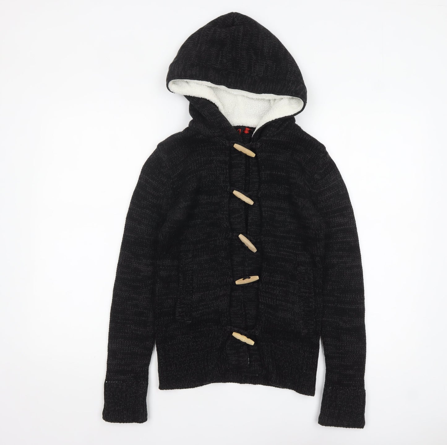 Womens UK Size S Yoki Black Cardigan Jumper
