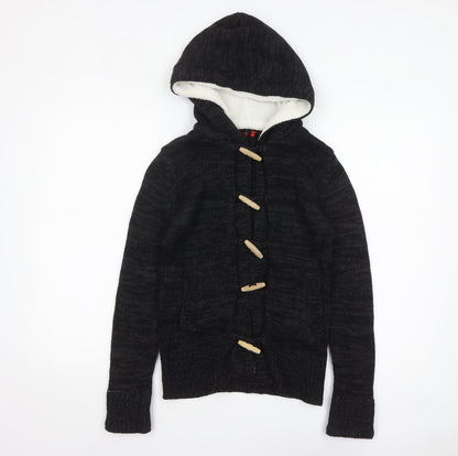 Womens UK Size S Yoki Black Cardigan Jumper