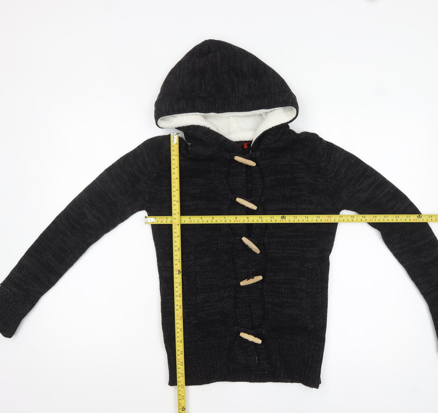 Womens UK Size S Yoki Black Cardigan Jumper