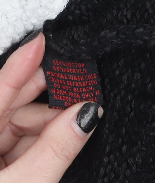 Womens UK Size S Yoki Black Cardigan Jumper