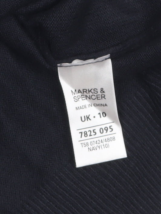 Womens UK Size 10 Marks and Spencer Blue Pullover Jumper