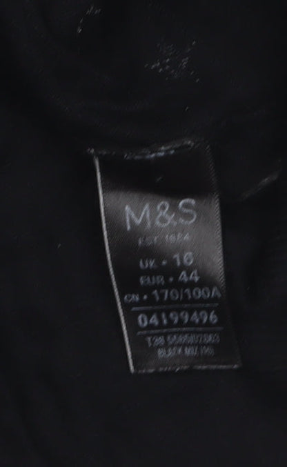Marks and Spencer Womens Black Star Print Knit Jumper Size 10