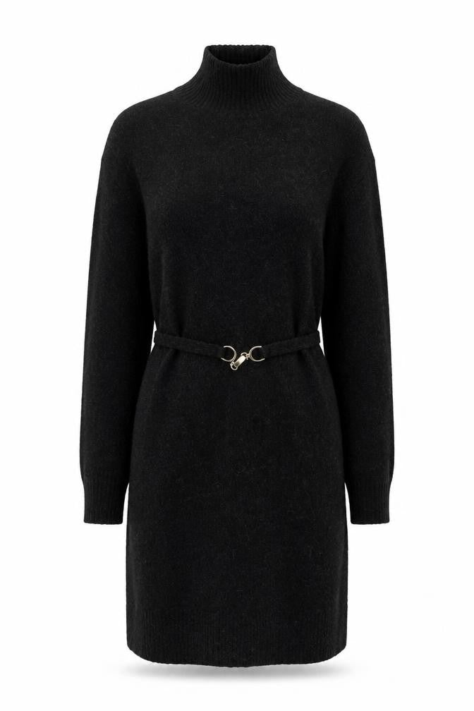 Primark Women’s Black High Neck Jumper Dress XS Knit Winter Style