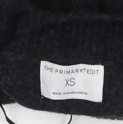 Primark Women’s Black High Neck Jumper Dress XS Knit Winter Style