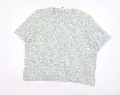 Womens UK Size XL Marks and Spencer Grey Pullover Jumper