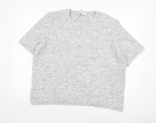 Womens UK Size XL Marks and Spencer Grey Pullover Jumper