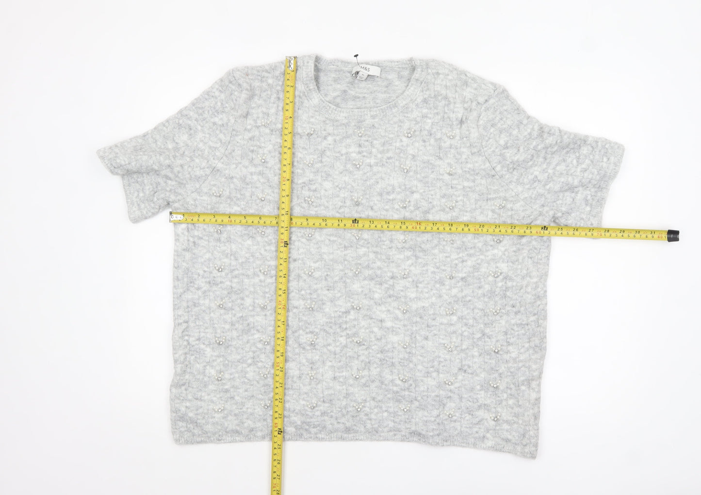 Womens UK Size XL Marks and Spencer Grey Pullover Jumper