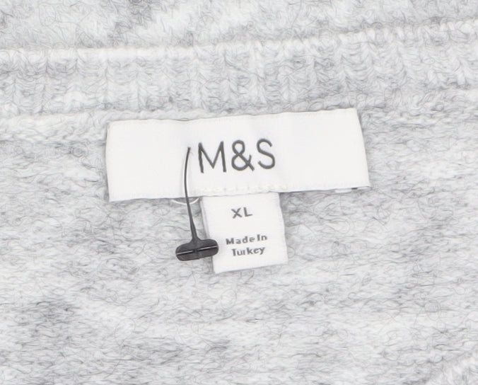 Womens UK Size XL Marks and Spencer Grey Pullover Jumper